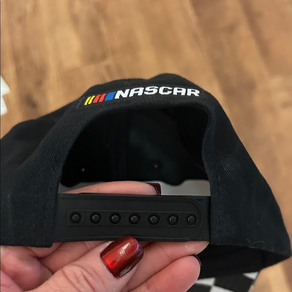 New Arizona Diamondback Black and White Checkered Cap with NASCAR Logo - Picture 11 of 11